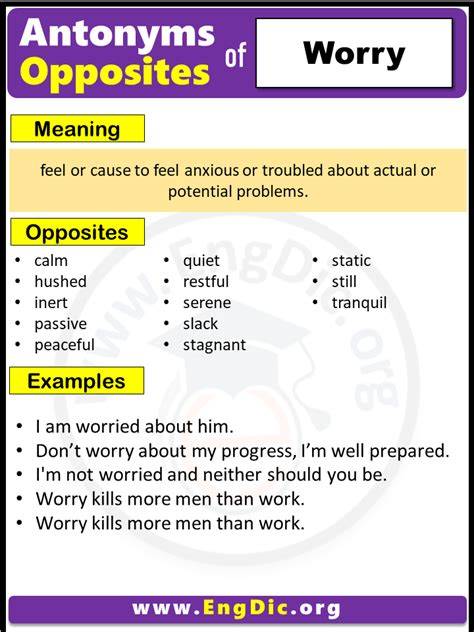 Opposite Of Worry