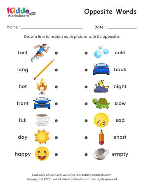 Opposite Words Worksheets For Kindergarten Free Printables Opposites Worksheet For Kindergarten - Opposites Worksheet For Kindergarten