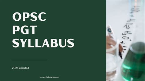 Opsc Pgt Syllabus