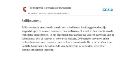 opschorting faillissement betekenis