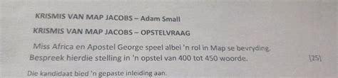opstelvraag van krismis van map jacobs