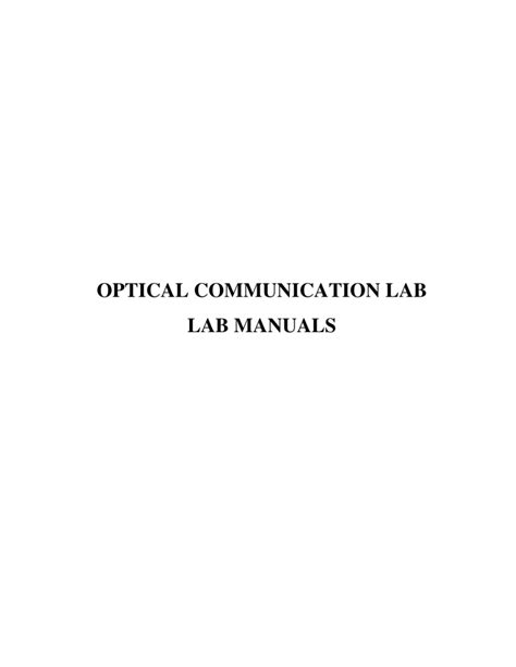 optical communication lab manual