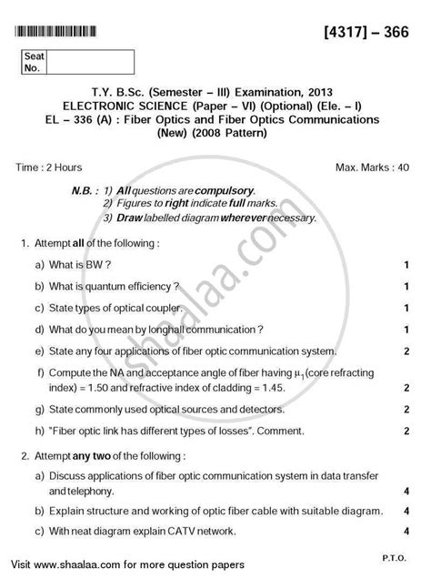 Download Optical Fiber Communication Question Paper Gtu 