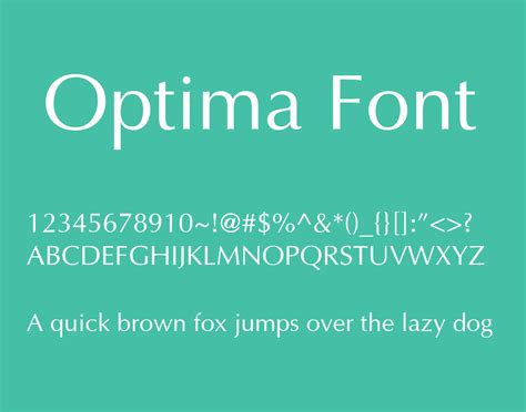 optima font s typeface