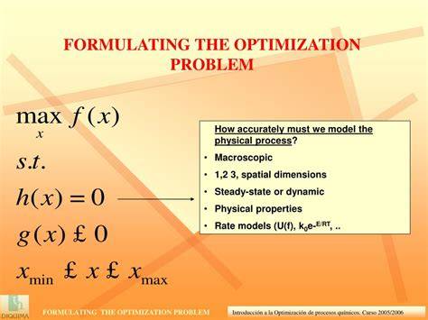 Optimization Problem Formulation And Solution Techniques