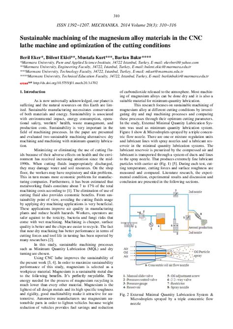 Read Optimization Of Cutting Conditions For Sustainable 