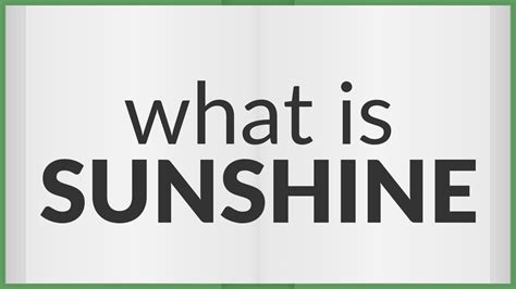 O'que Significa Sunshine