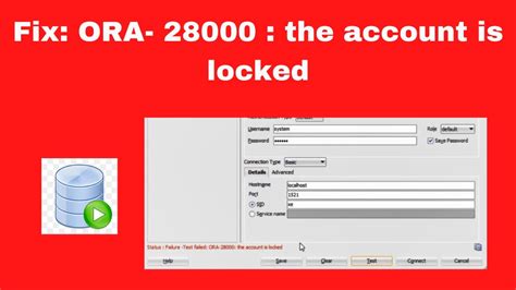 ora 28000 the account is locked