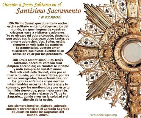 Oracion Al Santisimo