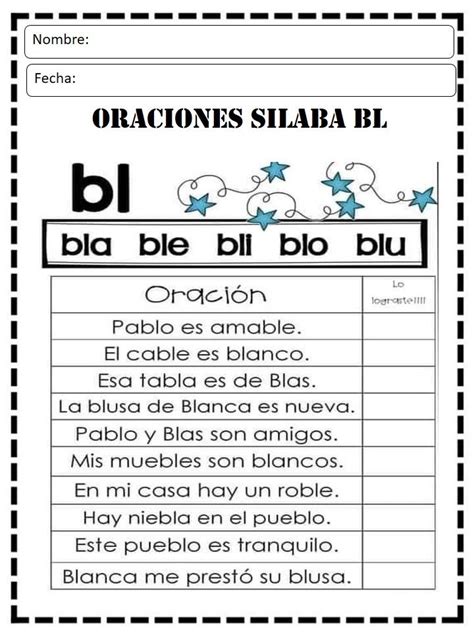 Oraciones Con Bl