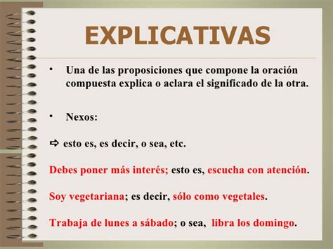 Oraciones Explicativas