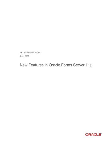 oracle 11g forms features
