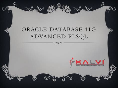 Oracle Database 11g Advanced Pl Sql Student Guide