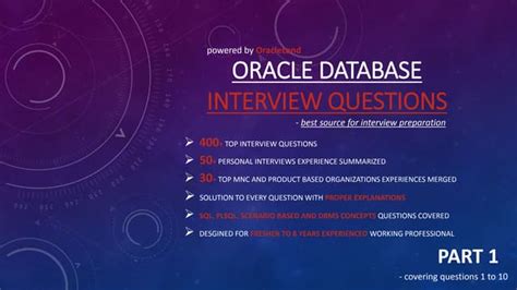 Oracle Database Interview Questions And Answers For