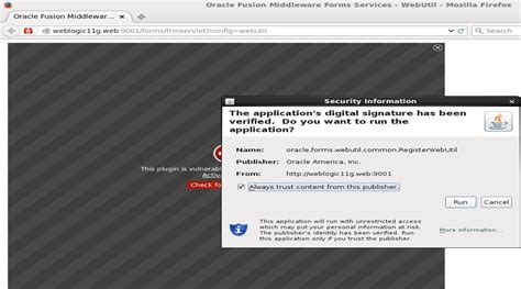 oracle forms e reports firefox