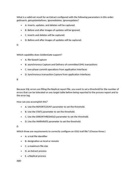 Oracle Goldengate 12c Implementation Essentials 1z0 447