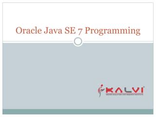 oracle java se 7 fundamentals