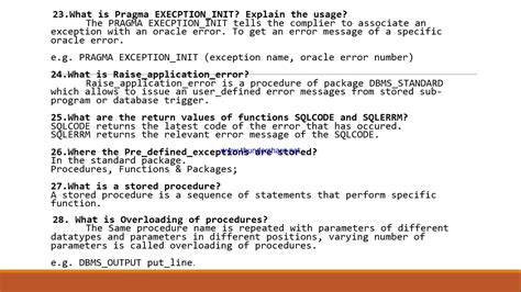 Oracle Pl Sql Practice Questions And Answers