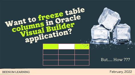 Oracle Visual Builder Table Freeze Footer Row