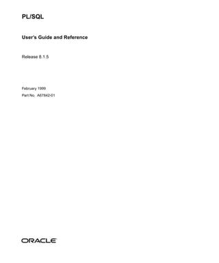 Read Oracle 11G Pl Sql Users Guide And Reference 