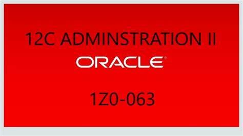 Full Download Oracle 12C Administration 