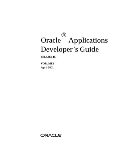 Full Download Oracle Applications Developer Guide 