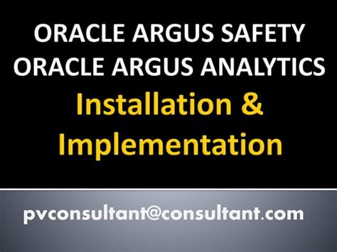 Read Online Oracle Argus Safety 70 Installation Guide 