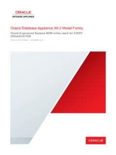 Read Online Oracle Database Appliance X6 2 Model Family 