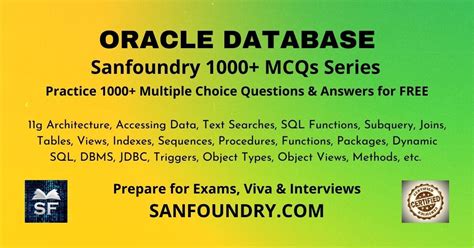 Read Oracle Database Objective Type Questions And Answers 