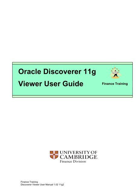 Download Oracle Discoverer User Guide 