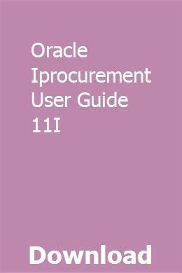 Full Download Oracle Iprocurement User Guide 11I 