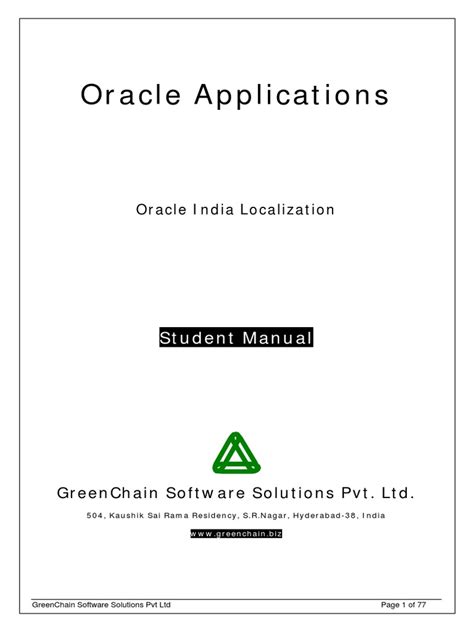 Read Oracle R12 Student Guide 