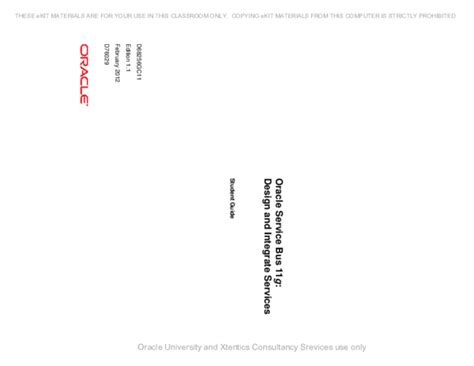 Read Oracle Service Bus Student Guide 