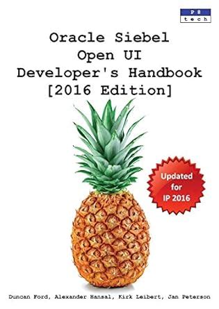 Read Online Oracle Siebel Open Ui Developers Handbook 2016 Edition 