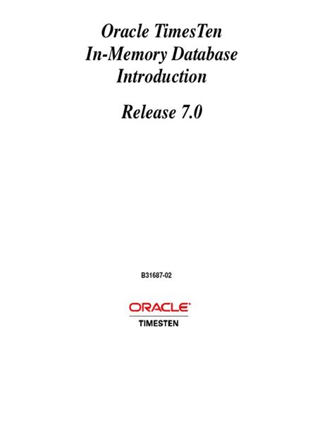 Download Oracle Timesten Documentation 