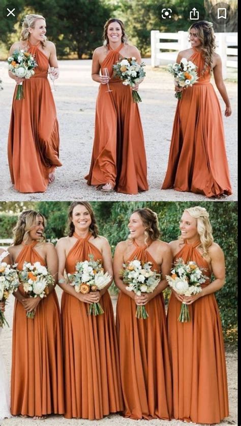 Orange Bridesmaid Dresses Color