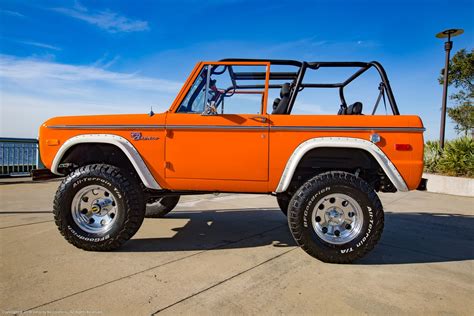 Orange Classic Ford Bronco
