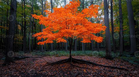 orange maple tree