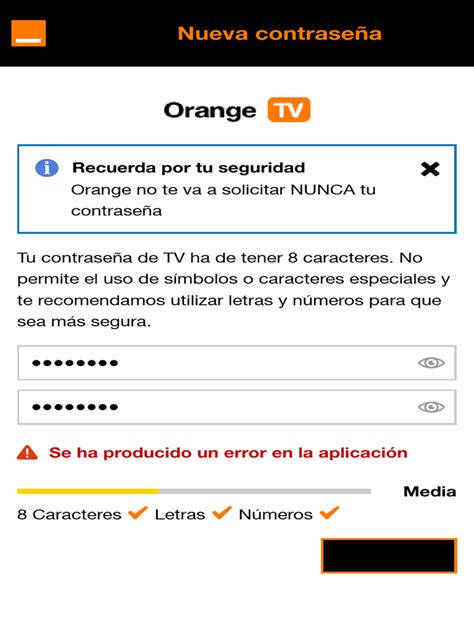 Orange área De Clientes