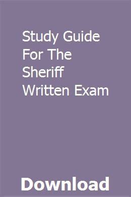 Download Orange County Sheriff Department Writtentest Study Guide 