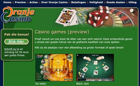 oranje casino website