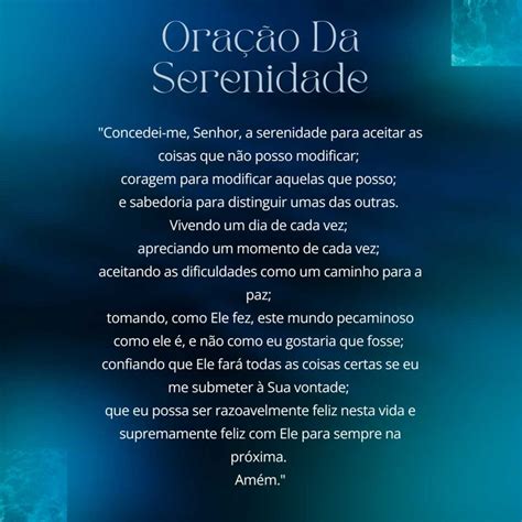 Oração Serenidade Completa