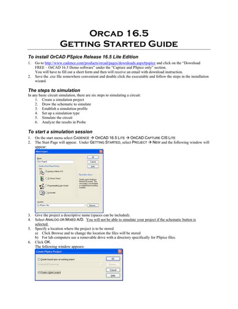 Orcad 16 5 Getting Started Guide Citadel