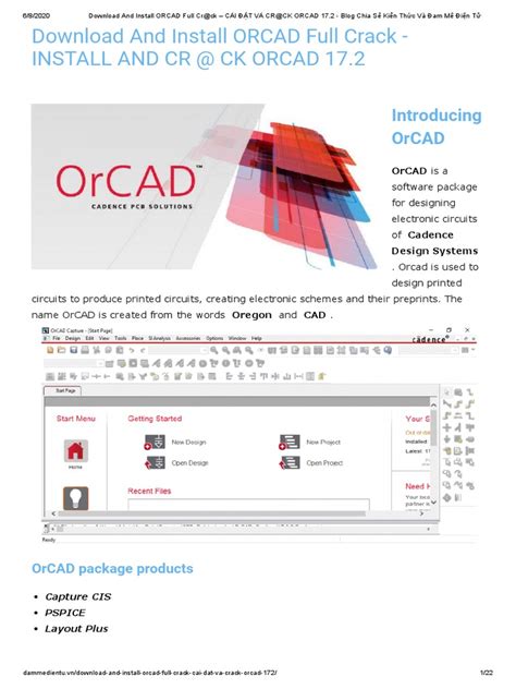 orcad 17.2 crack install