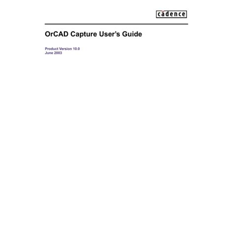 Read Online Orcad User Guide 