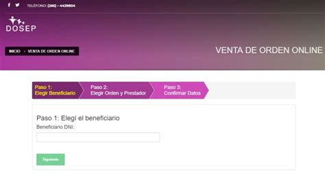 Orden Web Dosep