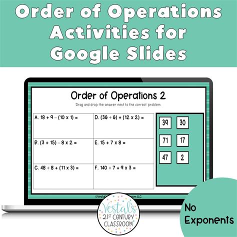 Order Of Operations Activities For Google Slides No Order Of Operations Hands On Activities - Order Of Operations Hands On Activities