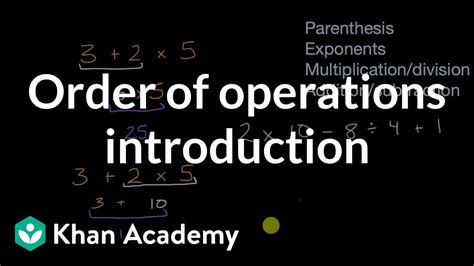 Order Of Operations Introduction Video Khan Academy Order Of Operations Addition Subtraction - Order Of Operations Addition Subtraction