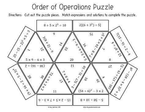 Order Of Operations Puzzle Coloring Teaching Resources Tpt Order Of Operations Color Worksheet - Order Of Operations Color Worksheet