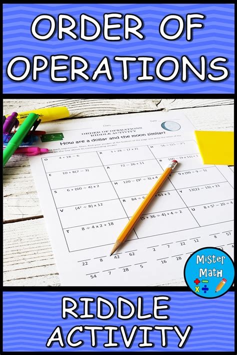  Order Of Operations Riddle - Order Of Operations Riddle